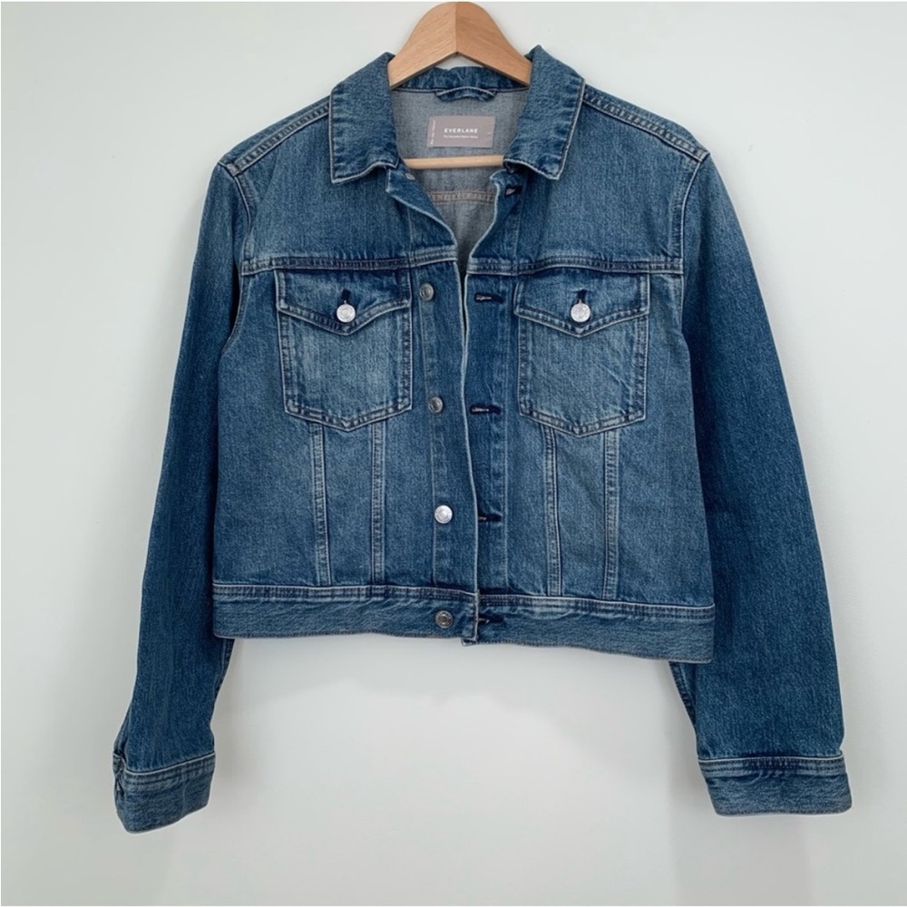 Everlane The Shrunken Denim Jacket L - Picture 2 of 9